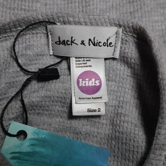 Jack & Nicole Star Graphic Tee Toddler 2 Gray Casual Simple Cute Kawaii Gift NWT - Picture 2 of 7